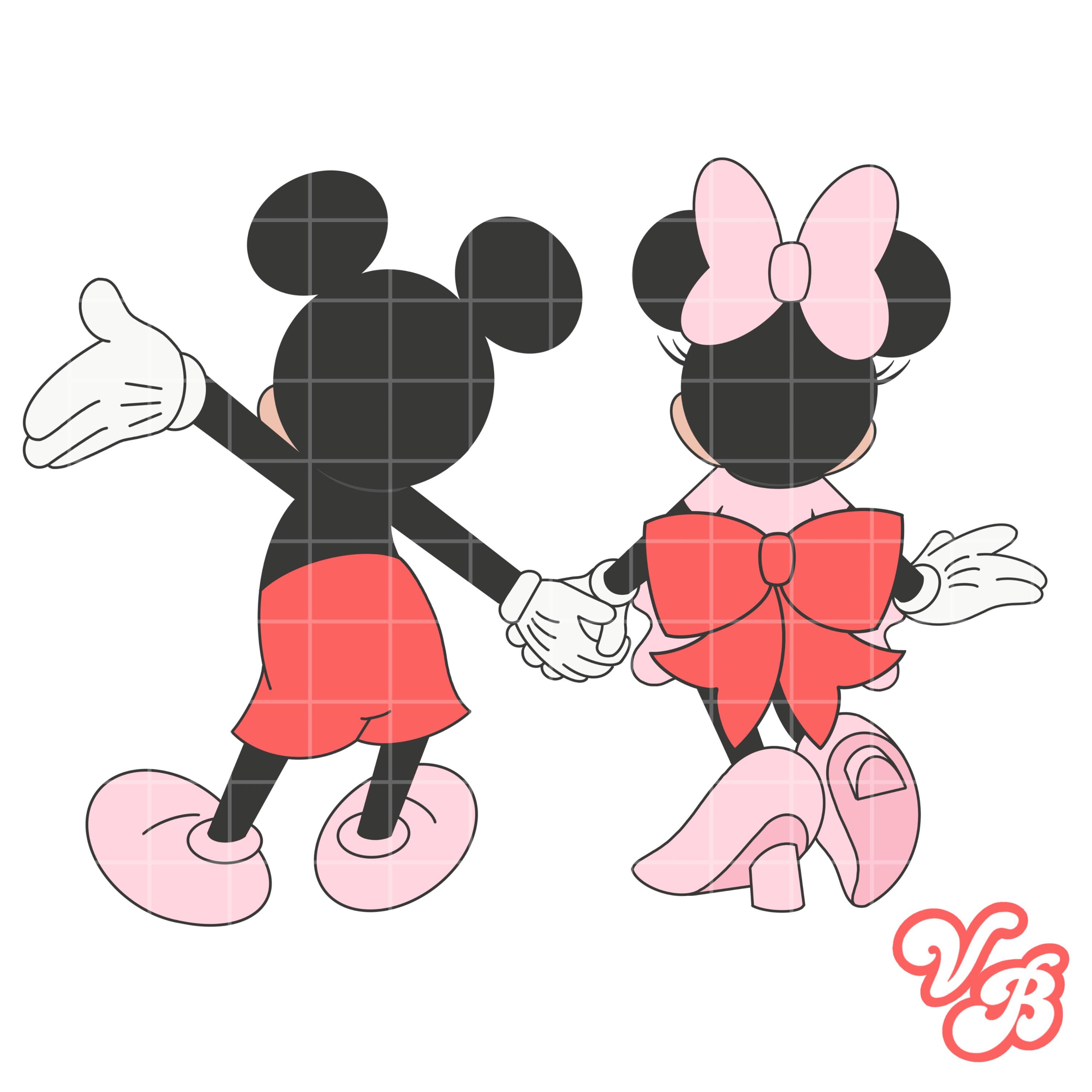 ミッキーとミニーのバレンタインデー PNG、ディズニー、バラ、愛