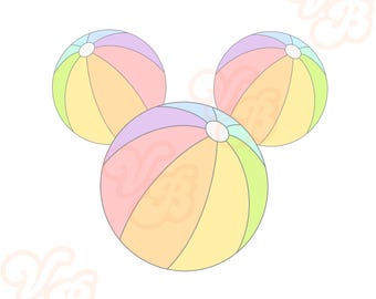 Pallone da spiaggia, galleggiante da piscina, estate, protezione solare, spiaggia, lago, oceano, ghiaccio, Disney, Disneyland, Disneyworld, cannuccia, clip art, Topolino