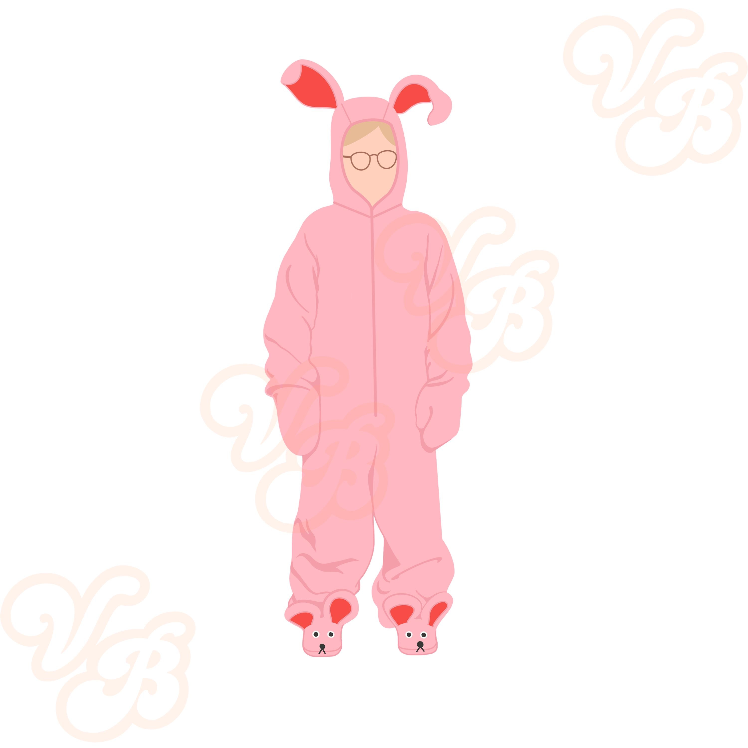 Ralphie Pajamas A Christmas Story Ralphie Pink Bunny Suit Pajamas