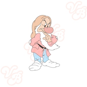 7 dwarfs, snow white, Disney, Disneyland, Disneyworld, clip art, png, movie, doc, happy, sleepy, grumpy, dopey, sneezy, bashful