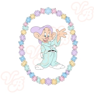 7 dwarfs, snow white, Disney, Disneyland, Disneyworld, clip art, png, movie, doc, happy, sleepy, grumpy, dopey, sneezy, bashful, frame