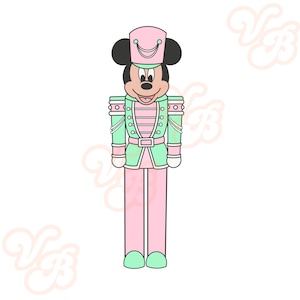 Mickey Mouse Nutcracker PNG,  Sublimation, Christmas, Minnie Mouse, Disney, pink, pastel,mint,blue,purple,lavender, soldiers