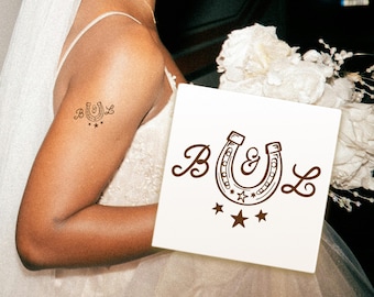 Custom Western Event Temporary Tattoos, Party Favors