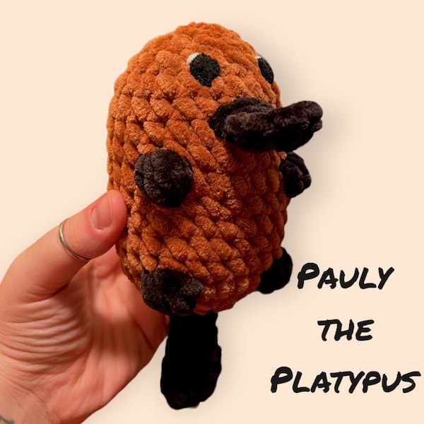 Platypus plushie - baby platypus - crochet platypus - platypus Stuffed Animal