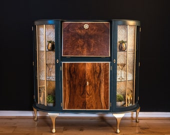 Art Deco Cocktail Cabinet/ Drinks Cabinet/ Display Cabinet
