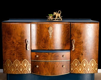 Beautility Art Deco Style Cocktail Cabinet/ Drinks Cabinet