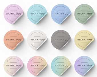 Thank You 2" Round Sticker Waterproof / Custom Thank You Sticker