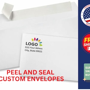 Custom Envelopes # 10 , Full color high quality printing, Return address printing. Envelope printing. Full customizable . Digital printing