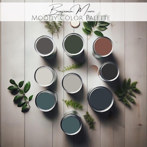 Paleta de colores Moody de Benjamin Moore: paleta de colores profesional para el hogar - Paleta de pintura para interiores