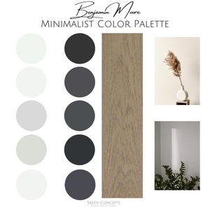 Paleta de colores minimalista de Benjamin Moore - Paleta de pintura para interiores - Colores de pintura para el hogar - Colores de pintura modernos para su hogar