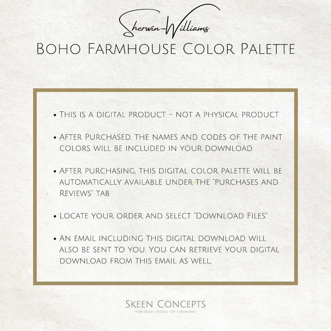 Sherwin Williams Boho Farmhouse Color Palette - Professional Color Palette for Home - Interior ...