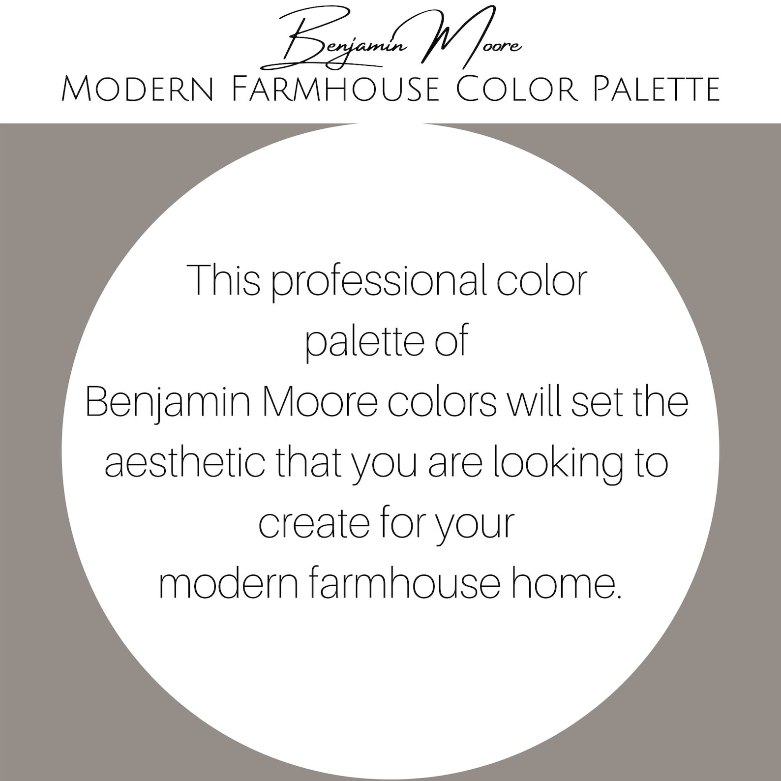 Benjamin Moore Modern Farmhouse Color Palette Benjamin Moore