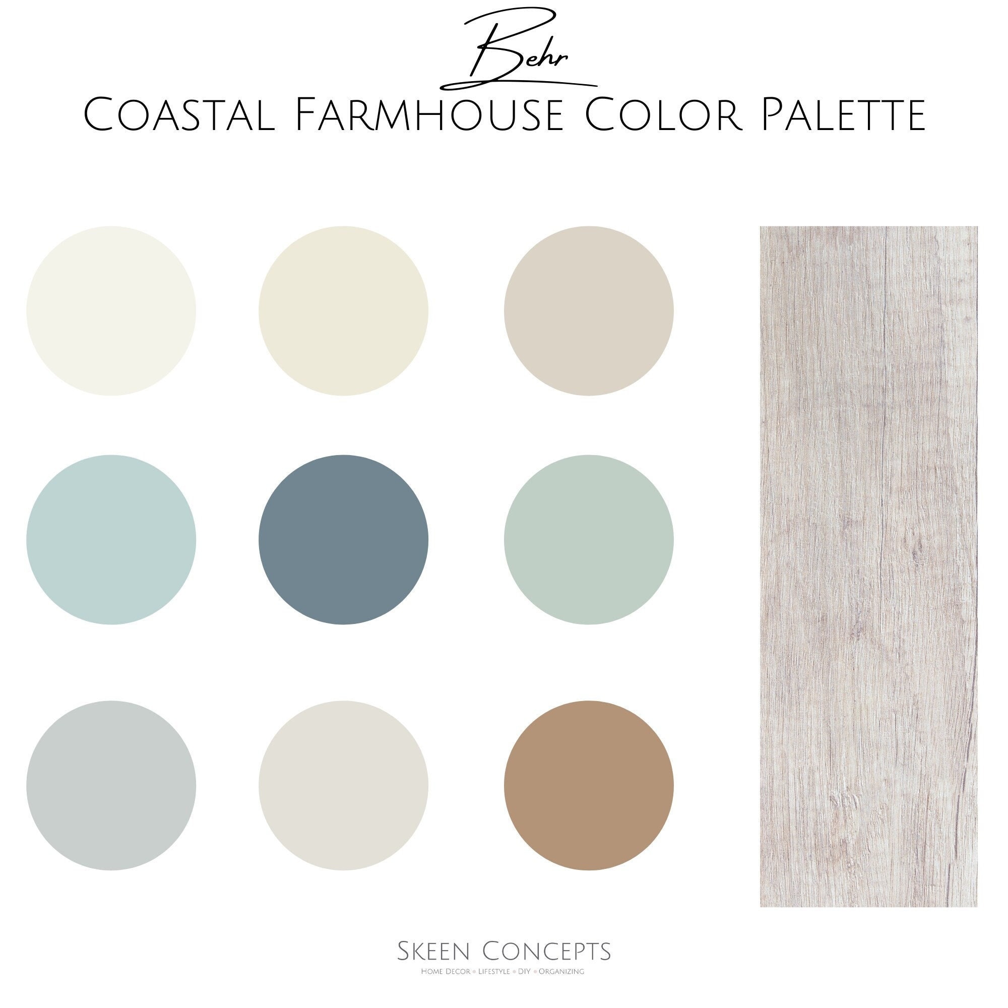 Behr Coastal Farmhouse Color Palette Professional Color Palette