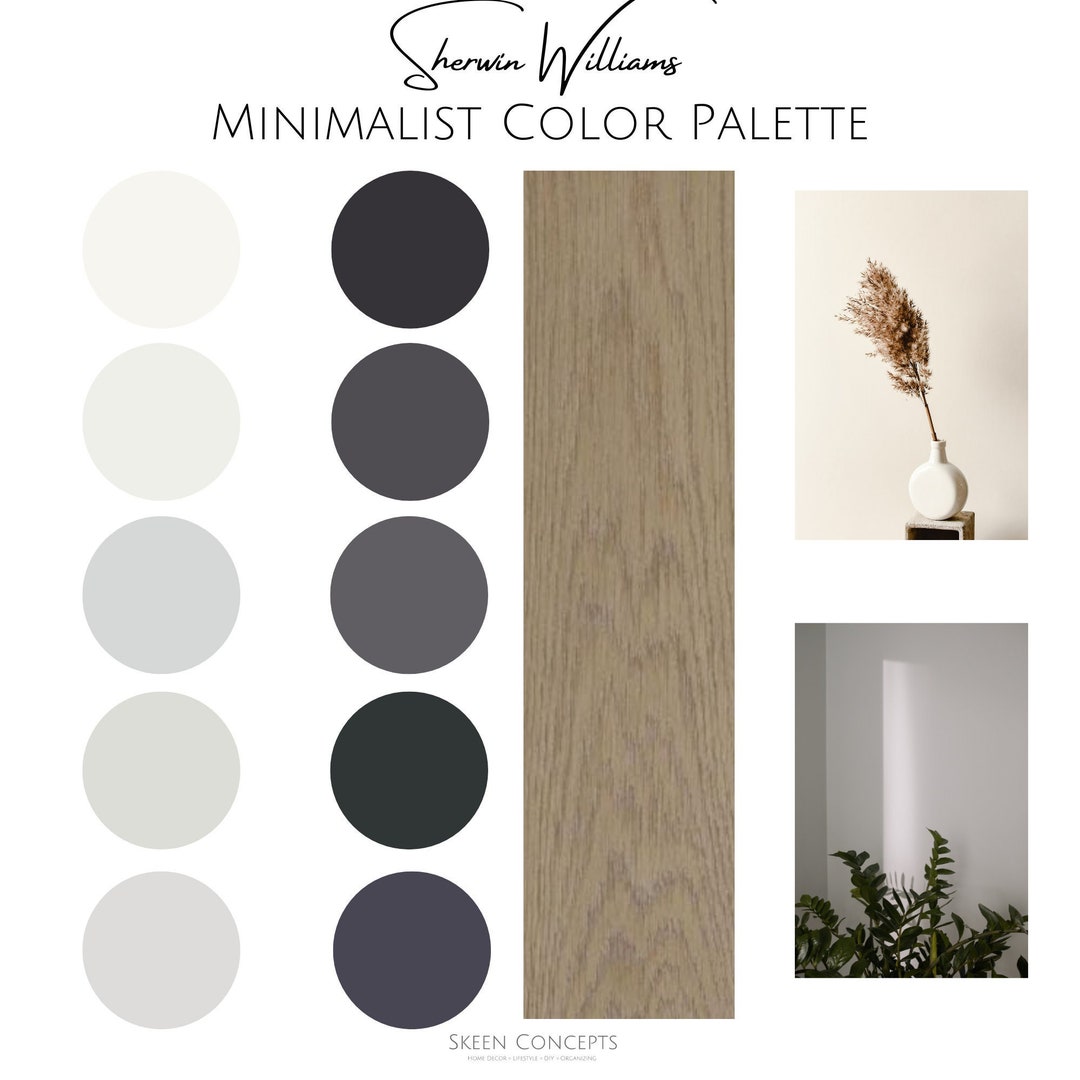 Sherwin Williams Minimalist Color Palette Interior Paint Palette Paint