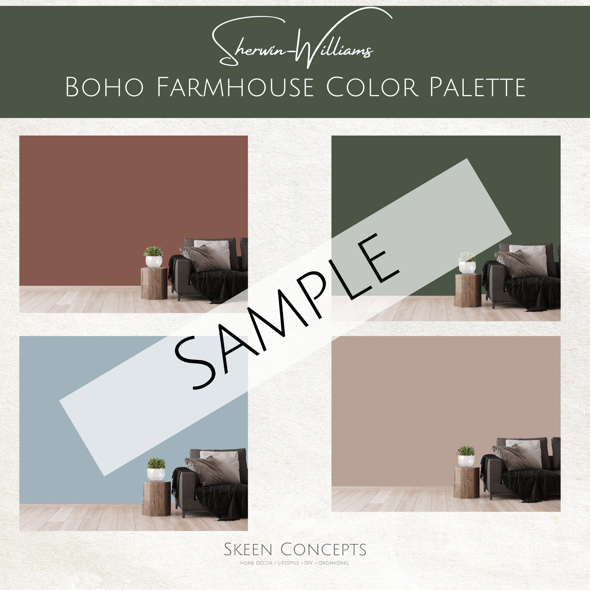 Sherwin Williams Boho Farmhouse Color Palette - Professional Color ...