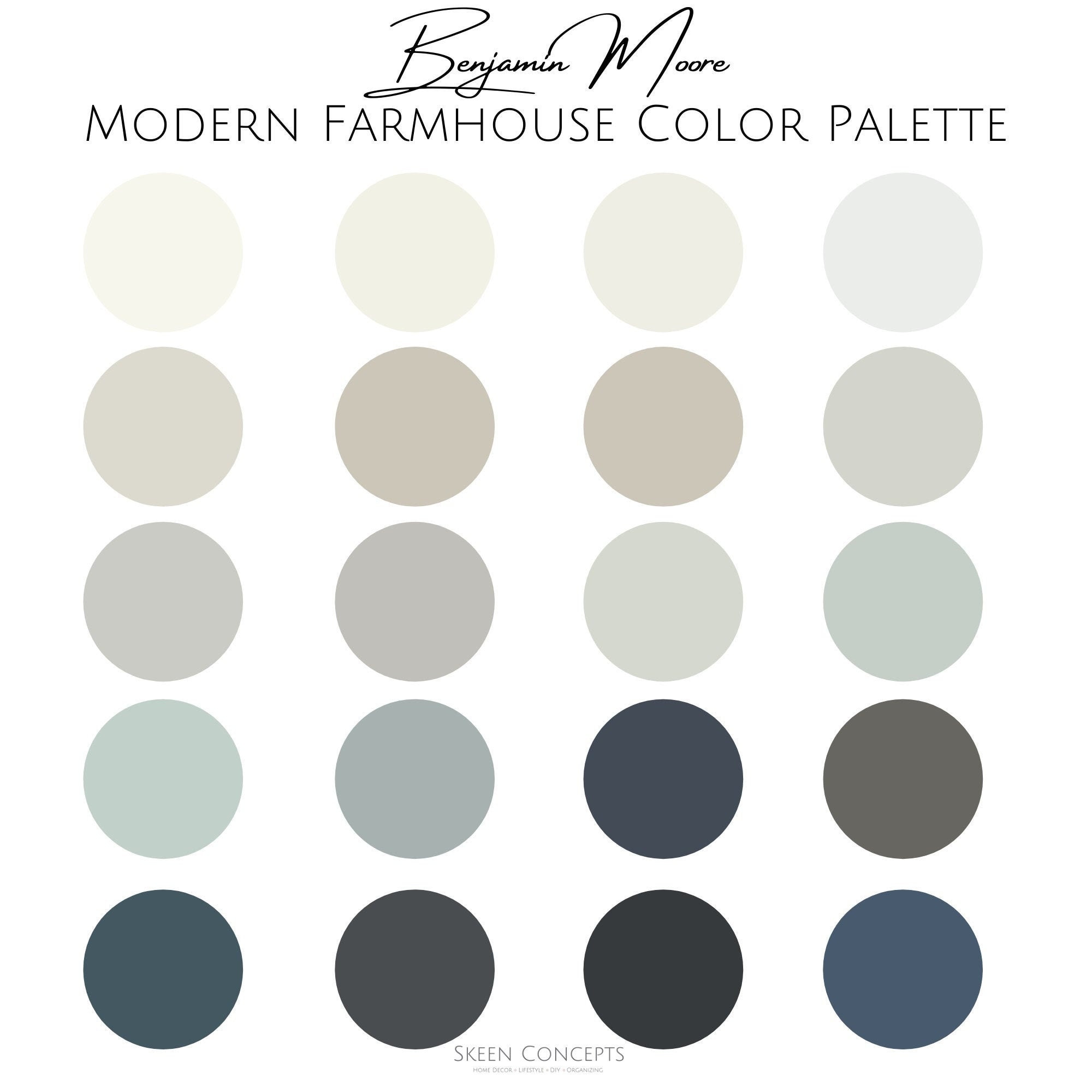 Benjamin Moore Modern Farmhouse Color Palette Benjamin Moore