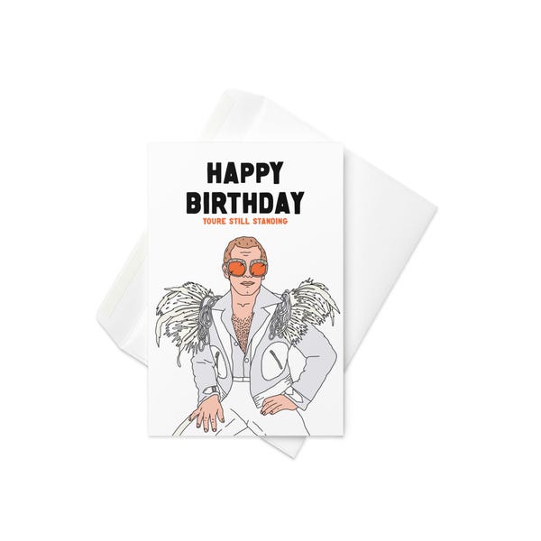 Elton John Birthday Card - Etsy