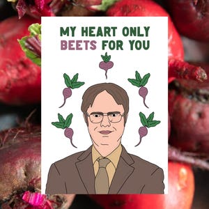 Dwight The Office, Romantic Funny Love Card for Him & For Her.