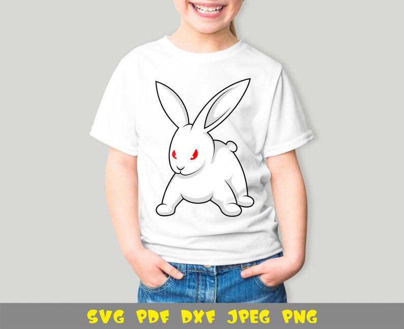 Download Angry rabbit svg file for t-shirt design | Etsy