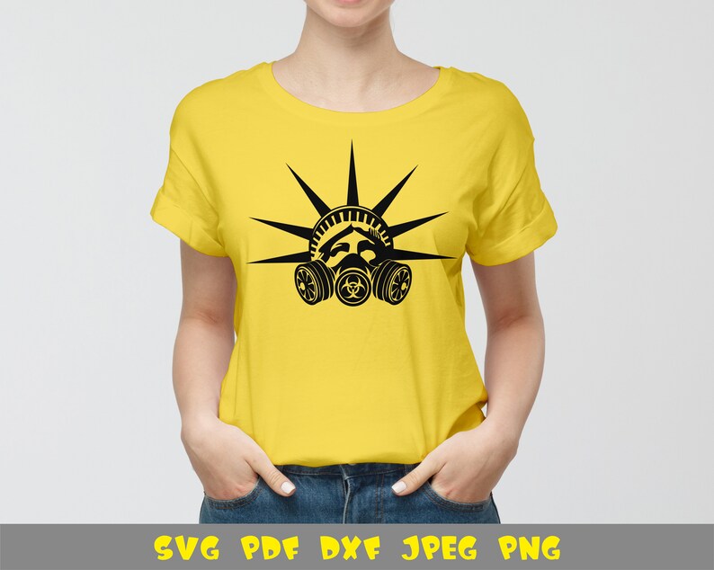 Download Statue of Liberty in a gas mask svg file for sublimation ...