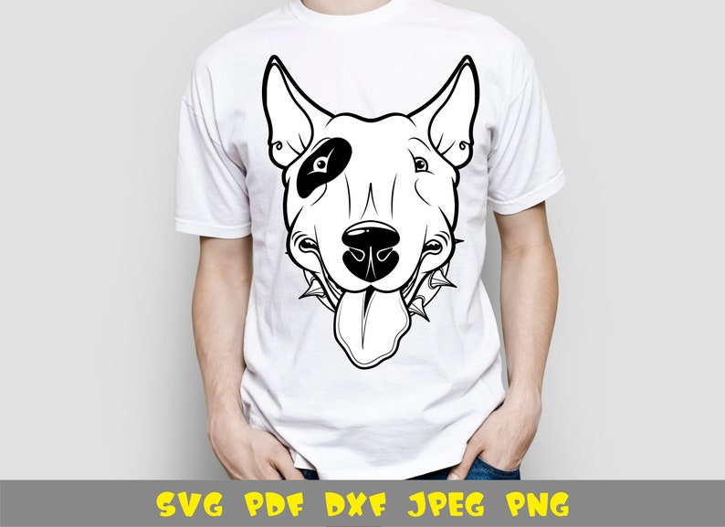 Download Bullterrier Svg böse Hund Svg böse Bullterrier Svg T-shirt ...