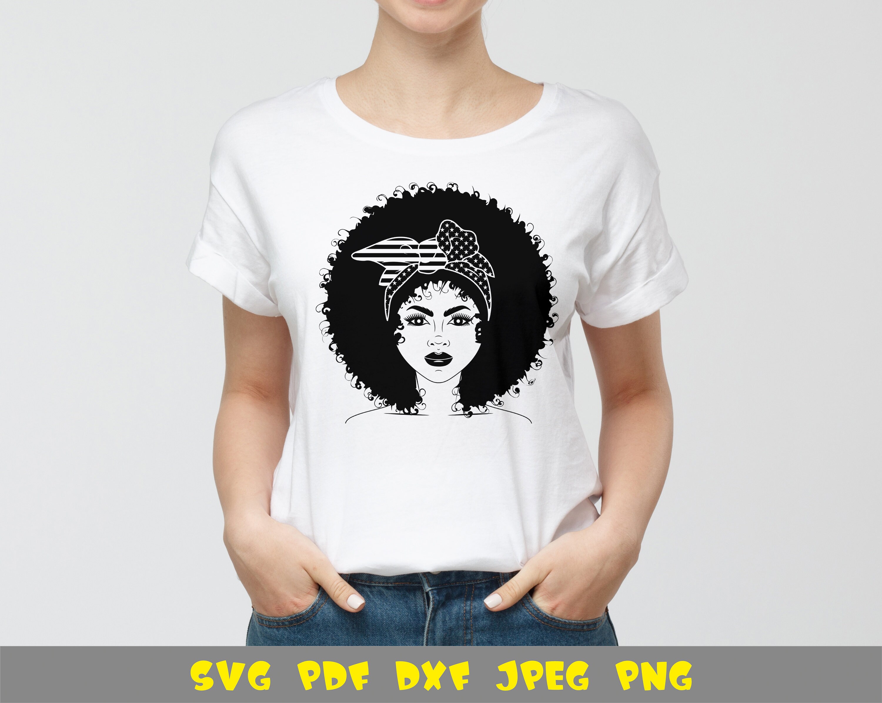Afro girl svg african american svg afro woman svg black | Etsy