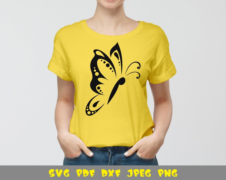 Flying butterfly silhouette svg png dxf pdf jpg files for | Etsy