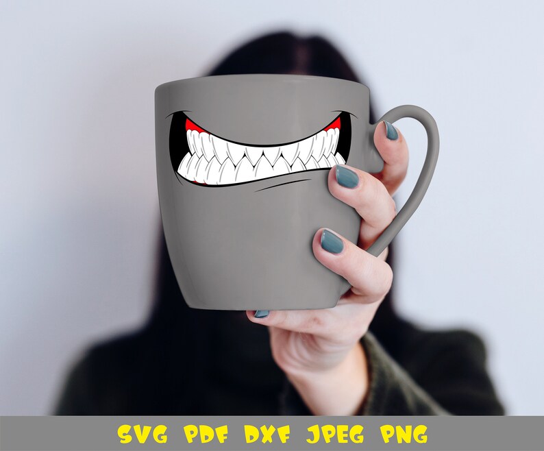 Download Angry shark face mask svg png pdf dxf jpg file | Etsy