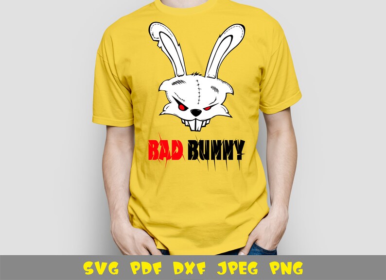 Download Angry bad bunny svg file for t-shirt design | Etsy