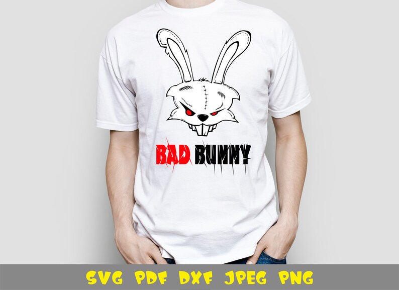 Download Angry bad bunny svg file for t-shirt design | Etsy