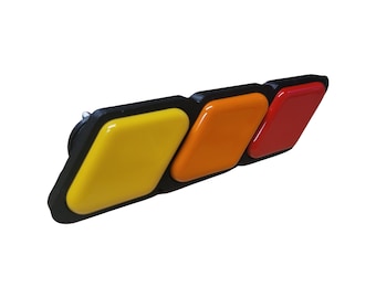 TriColor Heritage 3 Color Grille Badge Emblem Grill