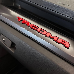 Beschriftungsfolien für das Handschuhfach des Toyota Tacoma der 4. Generation (ab 2024)