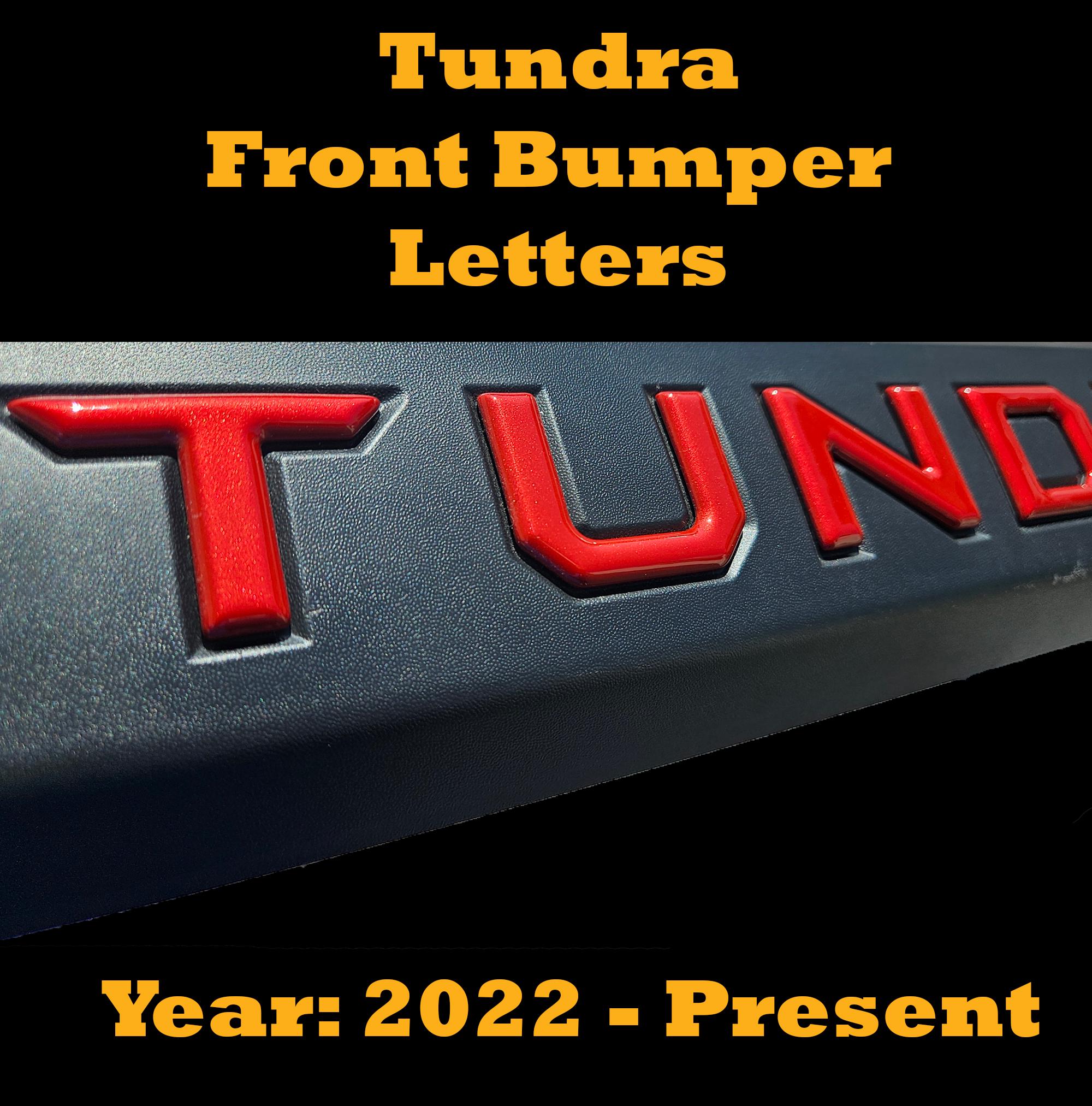 Premium 3D color matched Letters for 2022-2025 Tundra Front Bumper