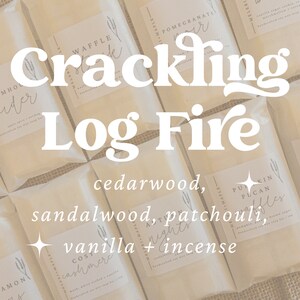 Crackling Log Fire Scented Soy Wax Melt Recyclable Snap Bar | Autumn, Cosy, Birthday Gift, Self Care, Winter | Christmas 2024