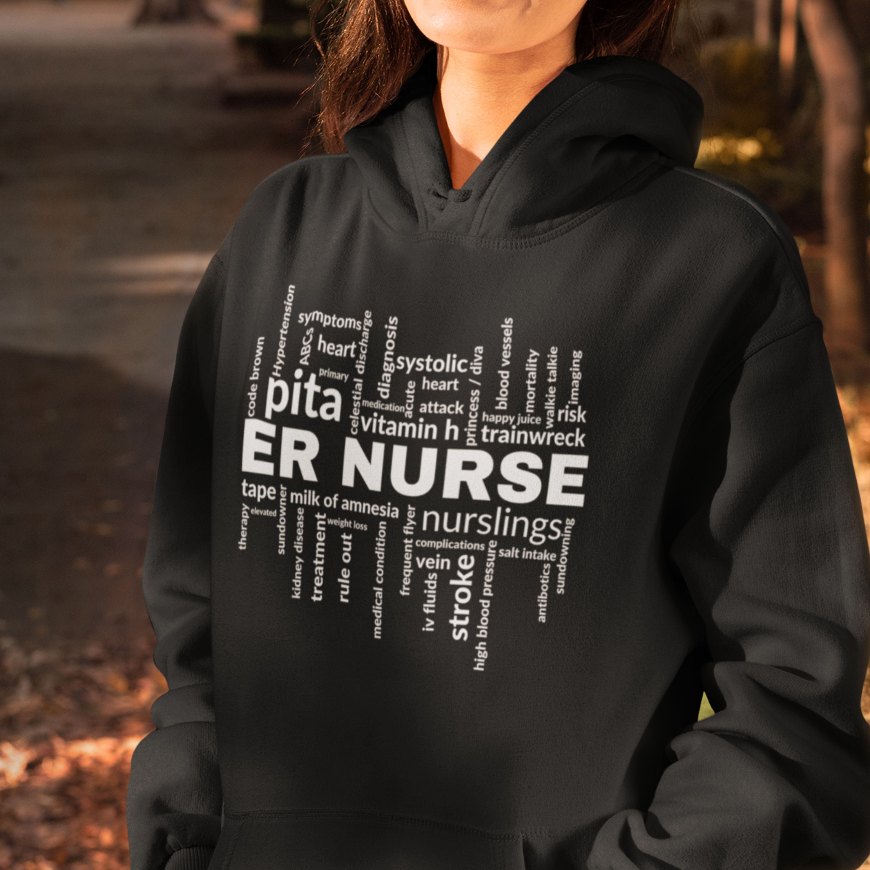 Er Nurse Hoodie for Men and Women RN CNA LPN Nurse Hooded - Etsy