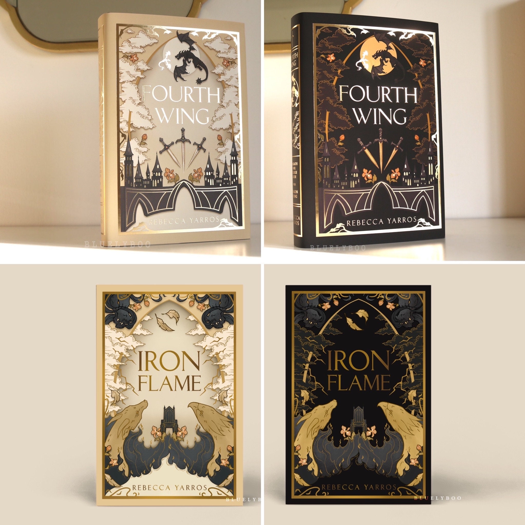 Dust Jacket Fourth Wing, Iron Flame - Officially Licensed Book Cover Bookish