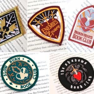 Bookish Patches  - Reader Fantasy Romance Embroidered Book Club Patch