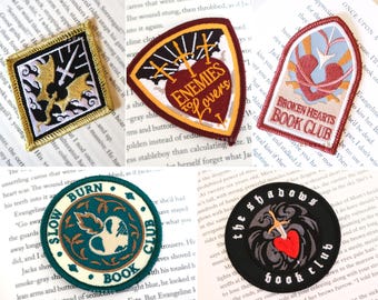 Bookish Patches  - Reader Fantasy Romance Embroidered Book Club Patch