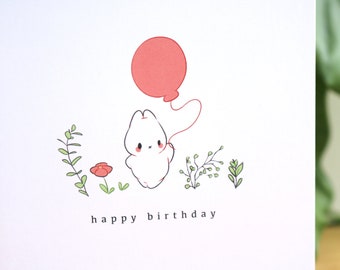 Kawaii Birthday Card Etsy Kawaii Birthday Card Etsy