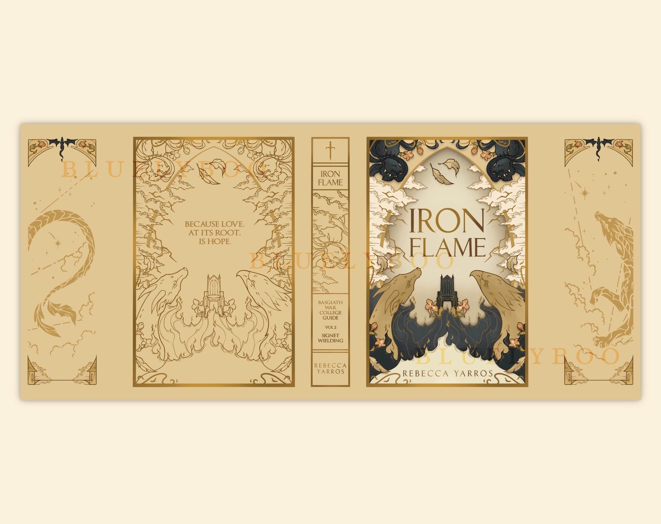 Dust Jacket Fourth Wing, Iron Flame - Officially Licensed Book Cover Bookish