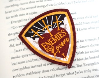 Enemies to Lovers Patch 7cm  - Fantasy Romance Bookish Reader Embroidered Patch