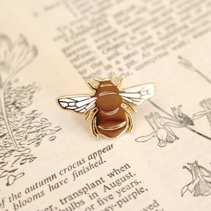Bee Mini Pin -  Gold Small Bumble Board Filler Hard Enamel Pins Brooch Badge