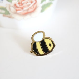 Bee Mini Pin - Cute Small Yellow Gold Kawaii Board Filler Hard Enamel Pins Bumble