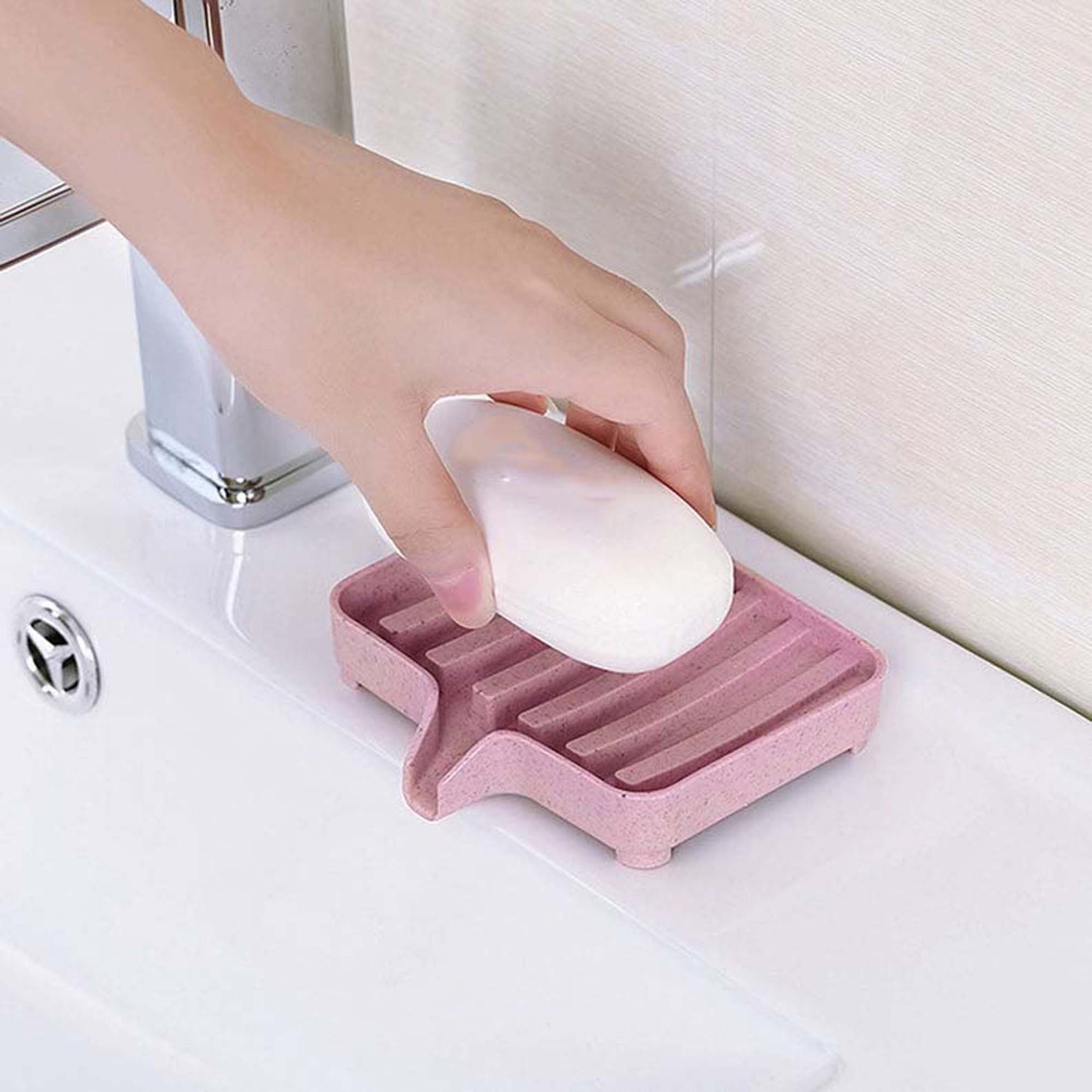 Draining Soap DishAutomatic Draining Soap TrayWheat Straw Etsy