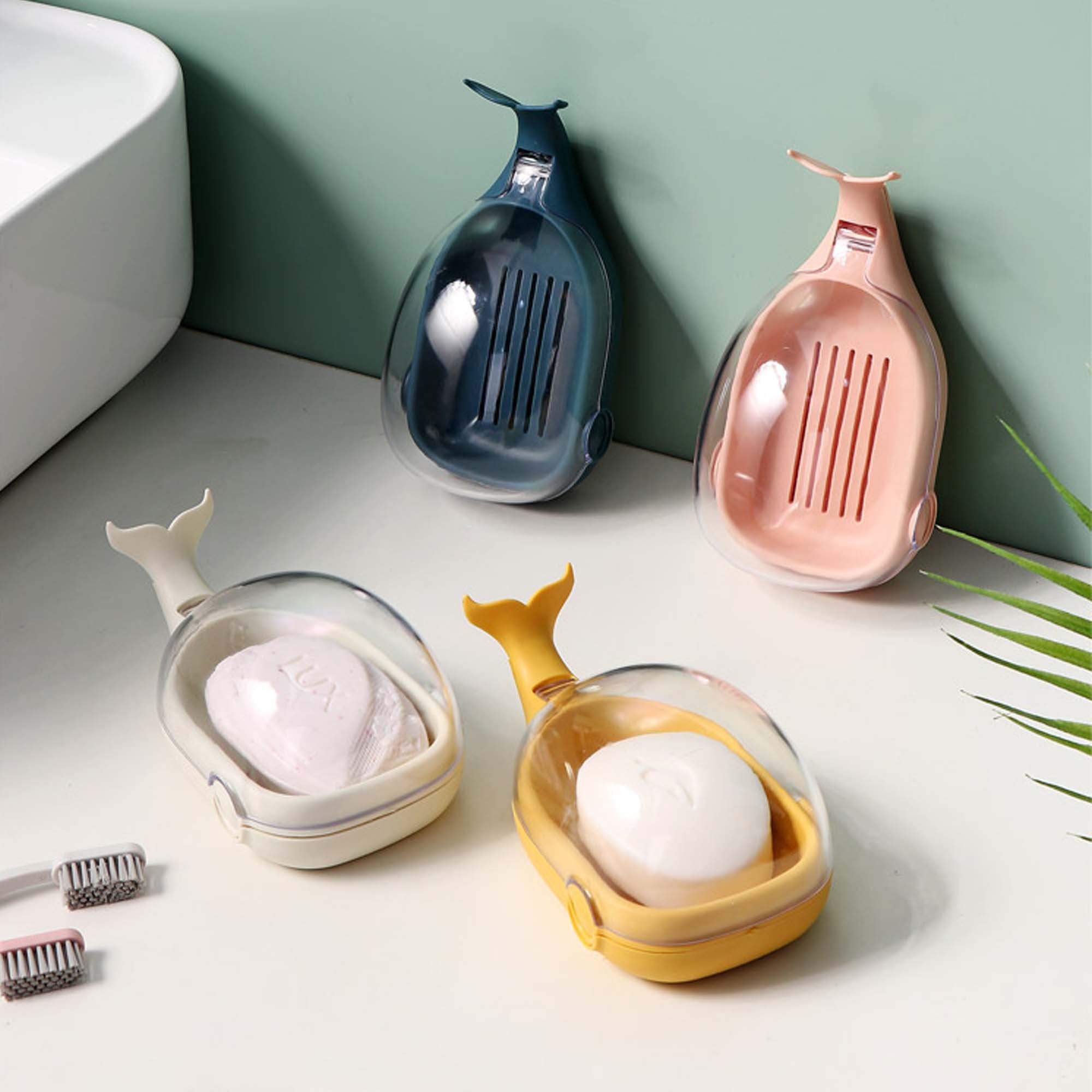 Whale Soap Dish With LidDrain Soap DishTransparent Soap Etsy