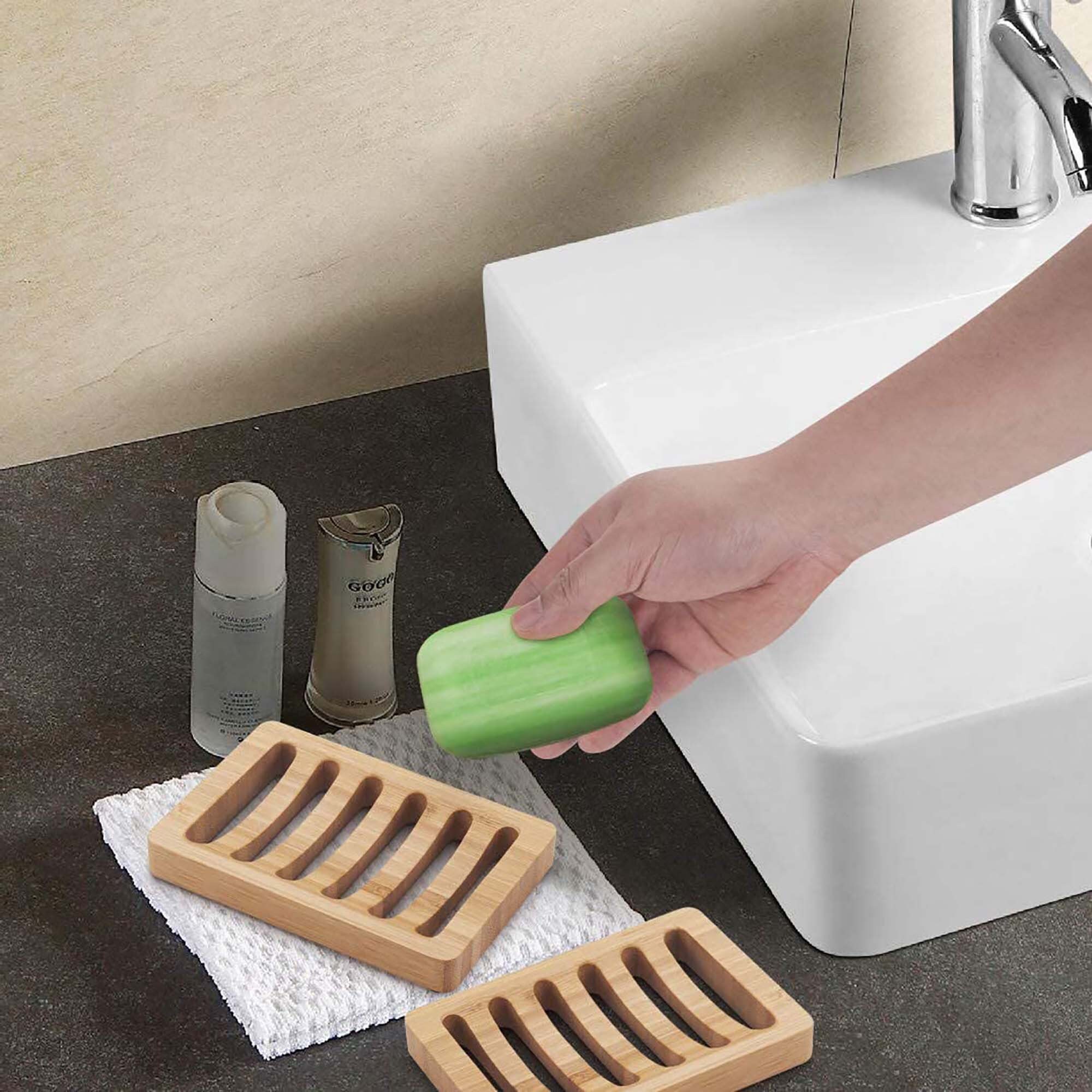 Bamboo Wood Soap Dish Bar Soap Holder for Shower Etsy