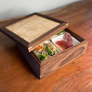 Traditional Wooden Bento Box - Japanese Cedar - Square or Ellipse