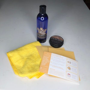 Cutting Board Maintenance & Repair Refinishing Kit - Charcuterie boards and more - Oil, Conditioner, Cloth, Sandpaper - Handmade in Canada