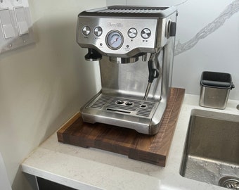 Solid Walnut Slider Glider Board w/ Grippy Feet for Small Appliances in Tight Corners, Coffee Machines, Mixers, & more! - Handmade in Canada