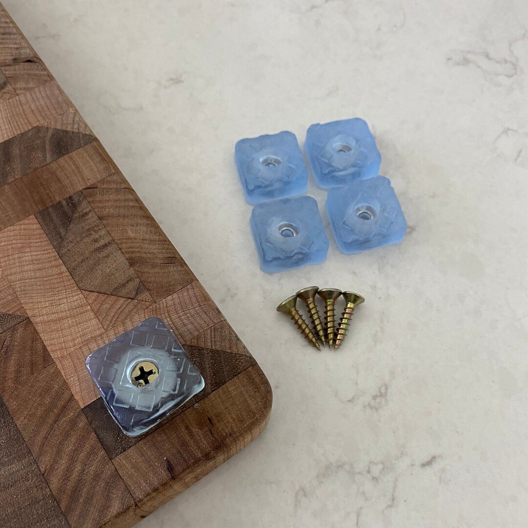 Clear Rubber Feet for Cutting Board, Charcuterie Boards Set of 4 Non